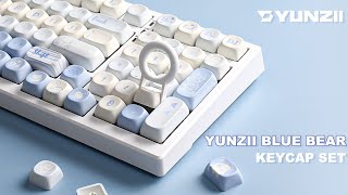 YUNZII Bear Keycap Set: The Ultimate Blue Aesthetic for Your Keyboard