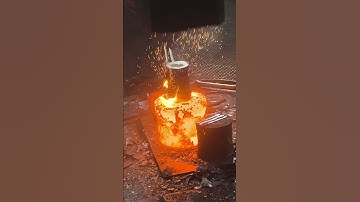 Inside the forging factory From Block to Cylinder: Forging Magic #forging #forge #machine #hammer