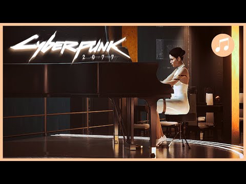 CYBERPUNK 2077 Hanako Playing Piano Nocturne Op55N1 Embers Piano Rain Ambience 1 HOUR 