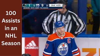 NHL 100 Assists in a Season