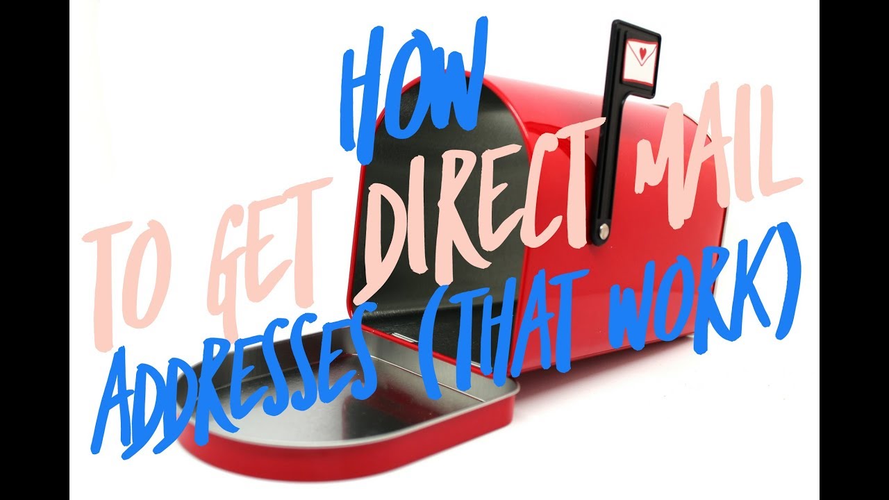 Where to get direct mail addresses...easy! YouTube