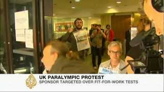 Disability activists protest Paralympics sponsor
