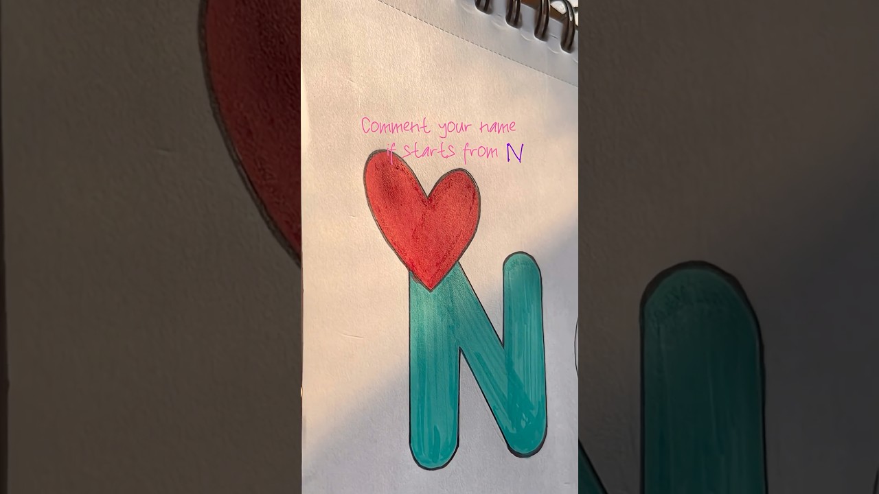 Каллиграфический алфавит &laquo;N&raquo; 🖌️ #youtubeshorts #acrylicpens #calligraphy