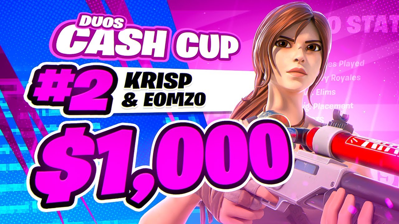 HOW I GOT 2ND PLACE IN FORTNITE DUO CASH CUP FINALS W/ EOMZO 🥈 ($1000 ...