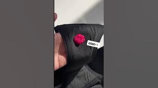 what happens to blood clots in period underwear? 🩸 #shorts