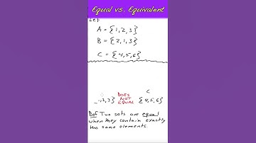 Equal vs  Equivalent Sets #shorts