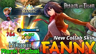 Mikasa Fanny New Attack on Titan Skin Gameplay - Top Global Fanny by Hikariiii - Mobile Legends