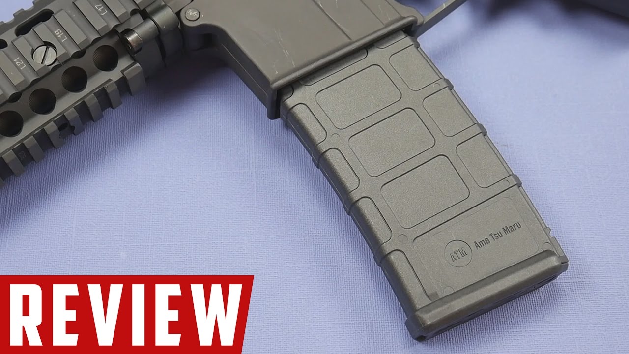 Review | P-Mag M4 AEG AT-MAG 30/140 Billes | ATM - YouTube