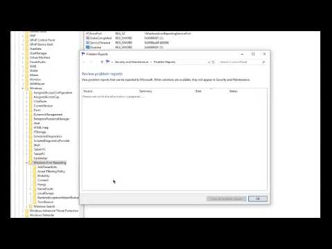 Disabled Windows Error Reporting For Windows 10