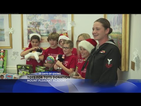 Toys for Tots Donation by Students at Mt. Pleasant Academy