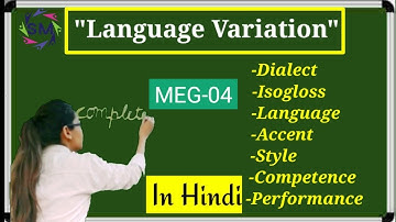 MEG-04, Language Variation in hindi.The context of situation in hindi.Aspects of language in Hindi.