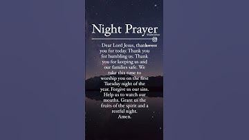 Thumbnail of Night Prayer 🧎🏾‍♀️#prayer #nightprayer #jesuschrist  #jesus #daily #dailyprayer