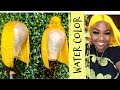 WATERCOLOR FAIL!! YELLOW BOB || BILACE 613 TRANSPARENT LACE  WIG