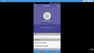 My Profile on Find a Grave MOBILE App