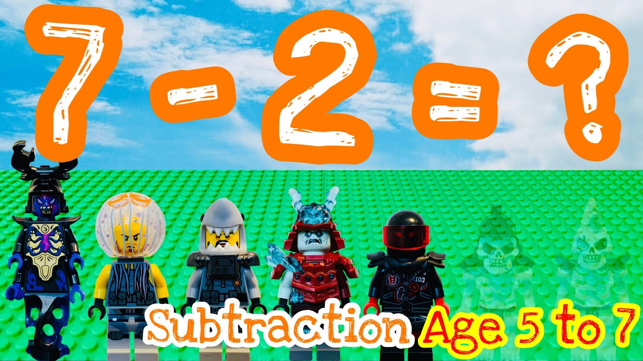 Educational Video Subtraction Kindergarten First Grade Math LEGO 