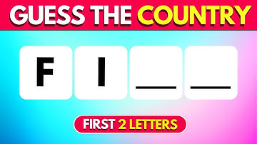 Guess The Countries By First 2 Letters 🌍 Country Quiz 🤔🗺️ Easy, Medium, Hard, Impossible