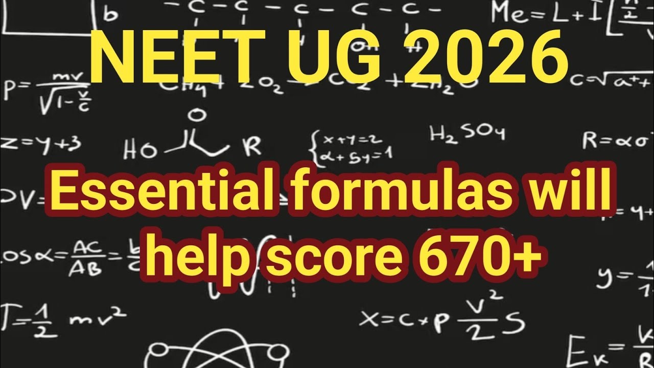 NEET 2026 Essential formulas for high score l 