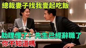 總裁妻子找我壹起吃飯，助理懵了：先生已經辭職了，妳不知道嗎【三味時光】#激情故事#大彬情感#夢雅故事#小說#爽文