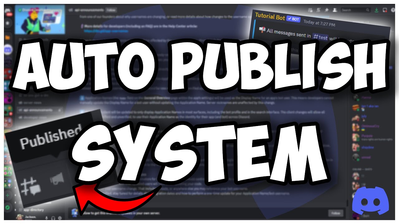 [NEW] - How to make a AUTO PUBLISH SYSTEM command for your Discord Bot ...