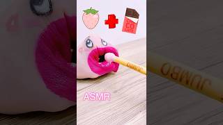 When strawberry meets chocolate?? food asmr candy shorts