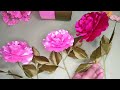 Diy tutorial peony satin ribbon flower easy