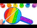 Satisfying Video | How To Make Rainbow Lollipop Bathtub From Mixing Beads Cutting ASMR |Magic Sand B