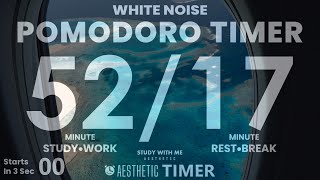 52/17 Rule Timer, White Noise, 4.5 Hour Work, 52 Min Study, 17 Min Break, Productivity Work Timer