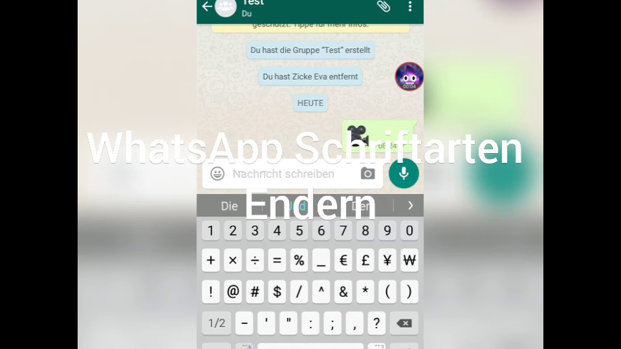 Whatsapp Schriftarten Youtube