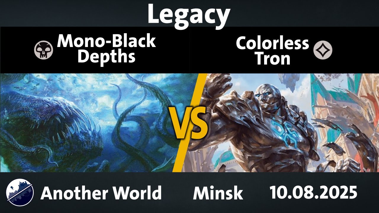 Mono-Black Depths ⚫ vs Colorless Tron | MTG Legacy | 10.08.25 | Round 4