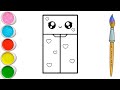 كيفية رسم ثلاجة لطيفة بسهولة كيفية رسم ثلاجة كيوت للأطفال Draw Cute Fridge Kidscolouringandart 