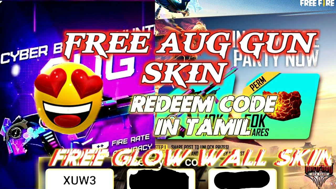 free fire new redeem code for Aug cyber bounty hunter skin free