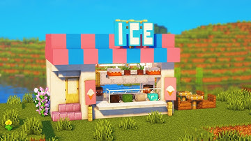 Minecraft Ice Cream Parlour Tutorial - How to Build an Ice Cream Shop in Minecraft 1.20