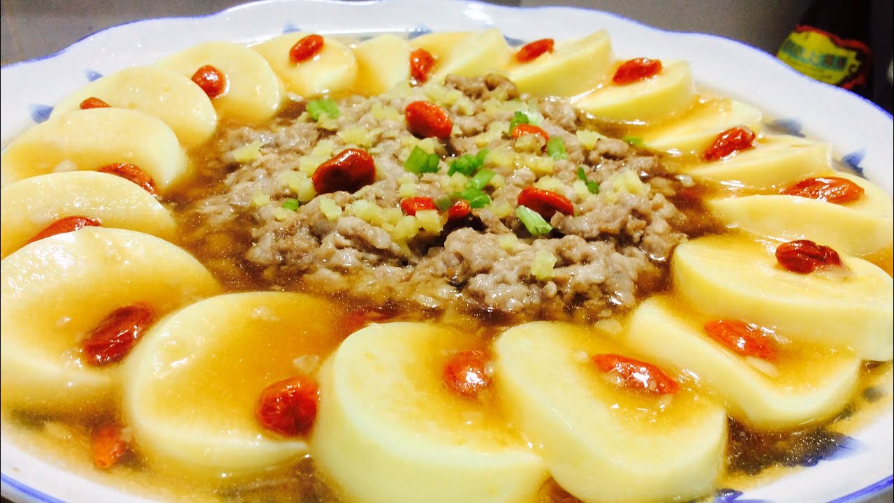 Steamed Minced Pork Patty With Egg Tofu