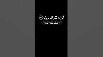 " مَتَىٰ نَصْرُ اللَّهِ ۗ أَلَا إِنَّ نَصْرَ اللَّهِ قَرِيبٌ " #سورة_البقرة #طوفان_الأقصى #quran