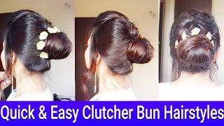 Quick & Easy Partywear Big Clutcher Bun Hairstyles For Thin Hair|AlwaysPrettyUseful