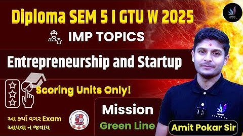ES IMP | DI Sem 5  | Entrepreneurship and Start ups GTU IMP | Amrut Classes | GTU Winter 2025 Exam