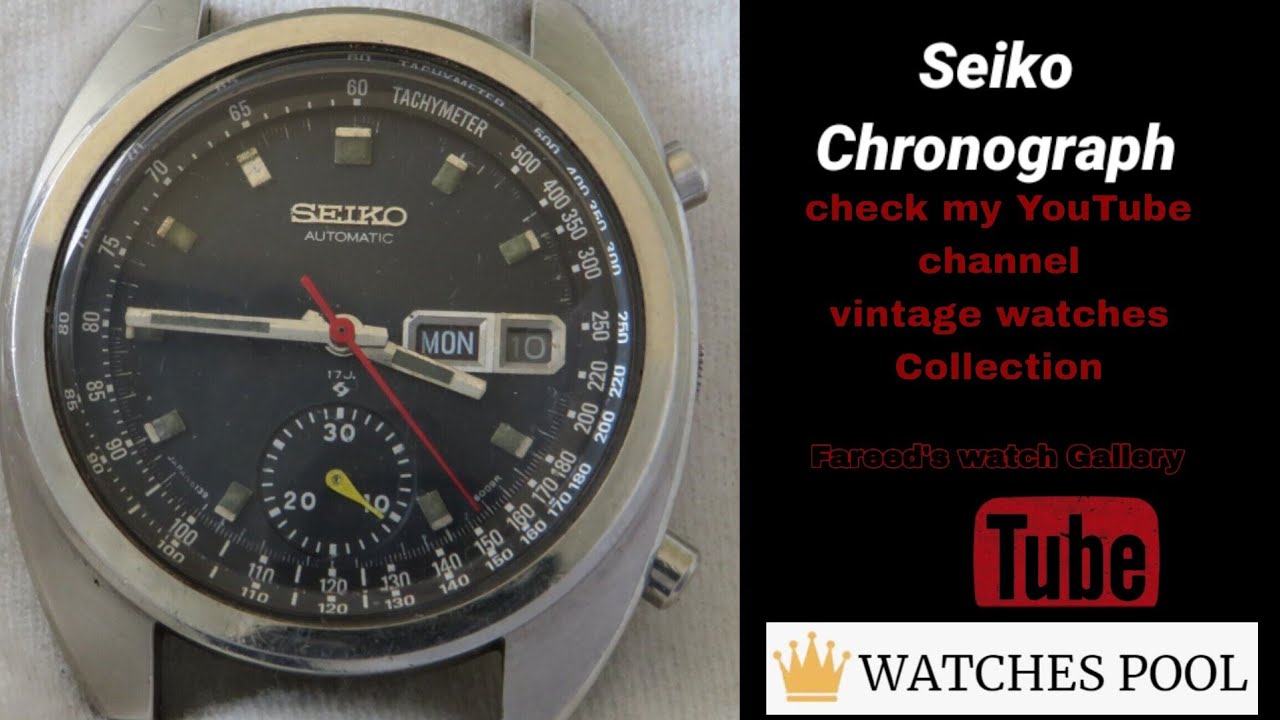 Seiko Chronograph 6106-8749 Jambo Vintage watch - YouTube