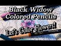 TUTORIAL: How to Color a Flower | NEW Black Widow Monarch Colored Pencils | World of Flowers