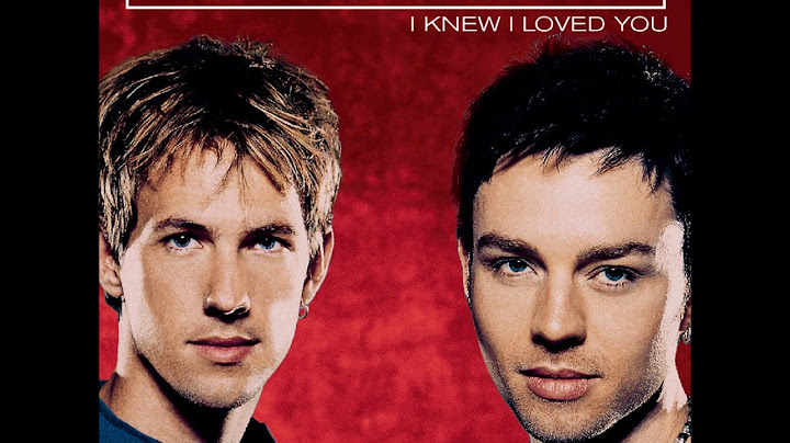 I Knew I Loved You Acoustic version - Acoustic performance video thumbnail