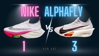 NIKE ALPHAFLY 3 v ALPHAFLY 1 - Shoe Comparison Review