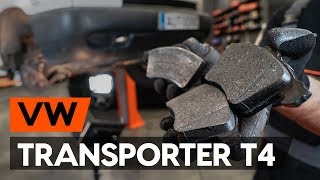 Kā nomainīt Bremžu uzliku kompl., disku bremzes TRANSPORTER IV Bus (70XB, 70XC, 7DB, 7DW) - soli-pa-solim video pamācības