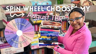 spin the wheel picks my august tbr 📚 | random book picks from my shelf!