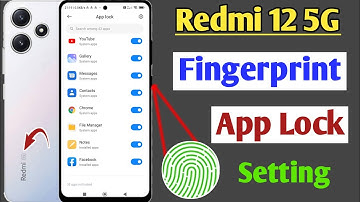 redmi 12 5g fingerprint app lock setting / redmi 12 5g app me fingerprint lock Kaise lagaye