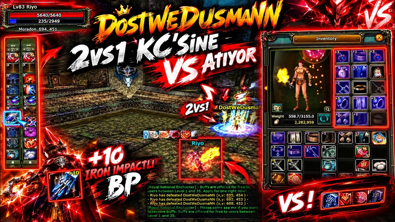 DostWeDusmaNN ARENADA 2VS1 ATIYOR +21 REB IRON IMPACT BATTLE PRIEST VS | KNIGHT ONLINE