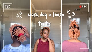Wash day routine + Loose Twists Tutorial on Type 4 Hair | South African YouTuber
