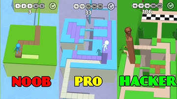 Stacky Dash Gameplay#1 - NOOB vs PRO vs HACKER