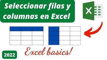 EXCEL: SELECCIONAR FILAS Y COLUMNAS - ATAJOS DE TECLADO