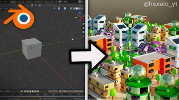 Blender Timelapse : Modern City - 🏬