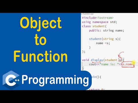 #70 Object to Function in C++ | C++ Programming