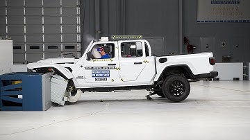 2022 Jeep Gladiator updated moderate overlap IIHS crash test